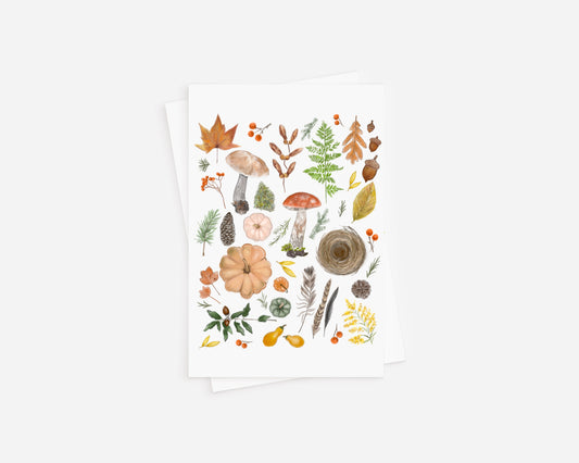 Fall Forest Finds Note Cards