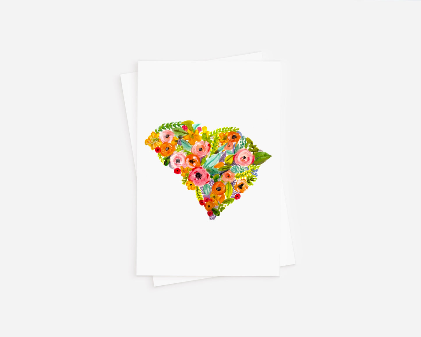 Floral South Carolina Note Cards