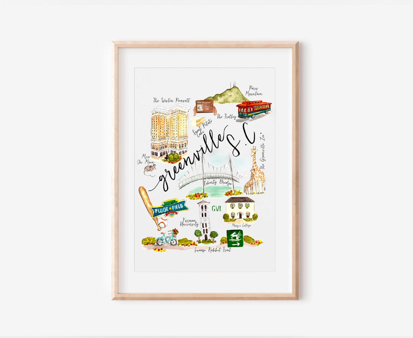 Greenville South Carolina Print