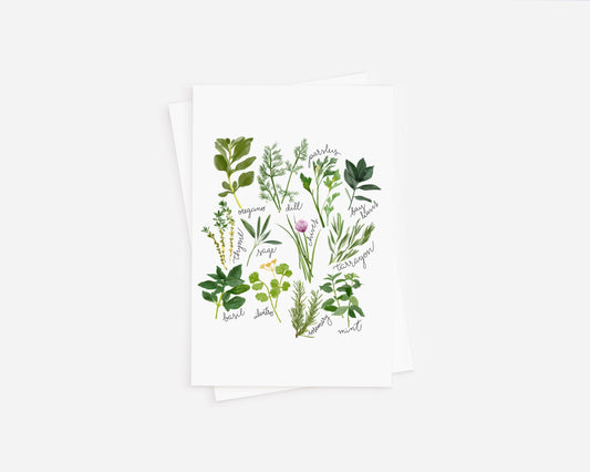 Kitchen Herb Note Cards