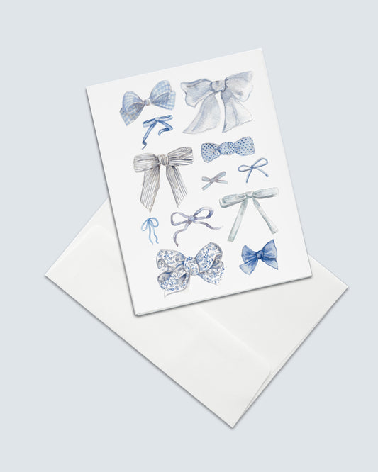 Blue Bows Note Cards