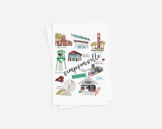 Simpsonville SC Note Cards