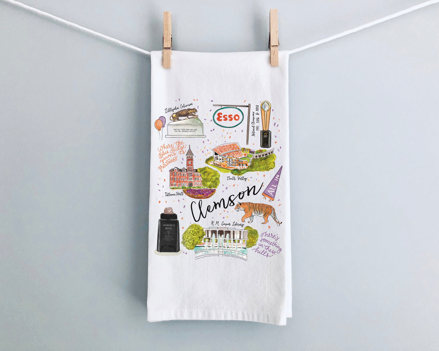 Tea Towel - Clemson SC
