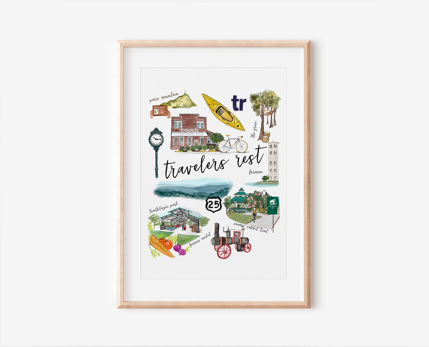 Travelers Rest SC Print