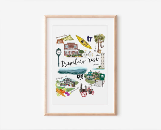 Travelers Rest SC  Print