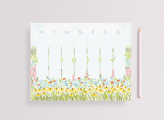 Flower Fields Weekly Planner